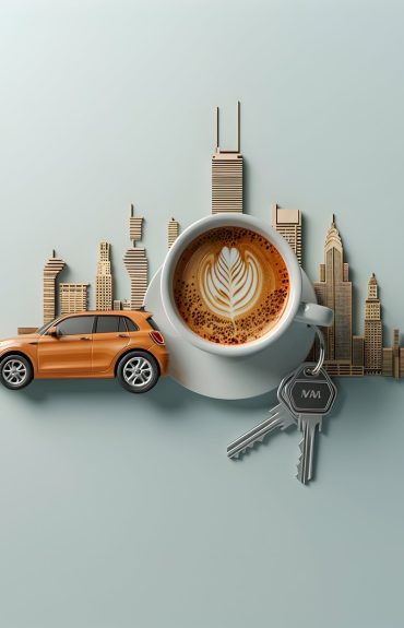 3d-flat-icon-detroit-skyline-car